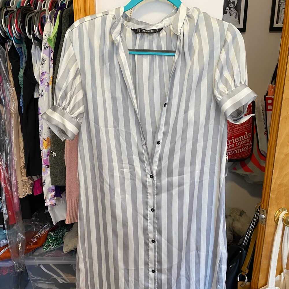 Striped zara mid length dress